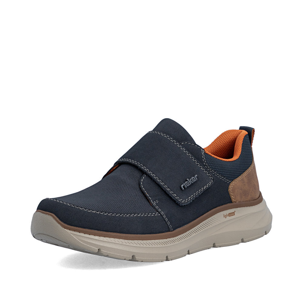 Rieker B1854-14 Mens Wide Navy Touch Fastening Shoes