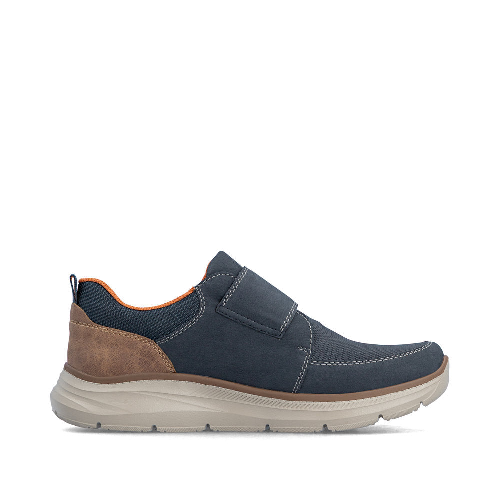 Rieker B1854-14 Mens Wide Navy Touch Fastening Shoes