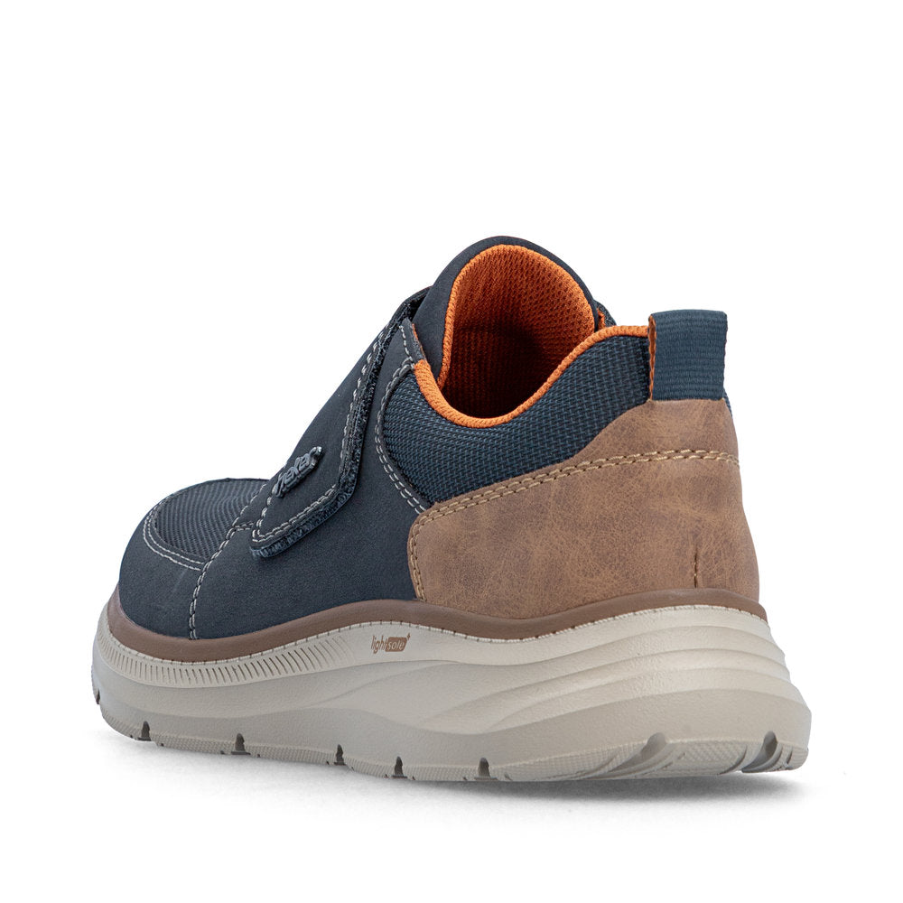 Rieker B1854-14 Mens Wide Navy Touch Fastening Shoes