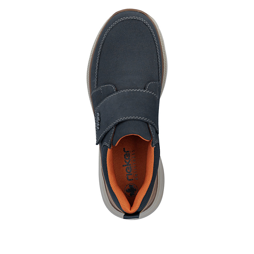 Rieker B1854-14 Mens Wide Navy Touch Fastening Shoes
