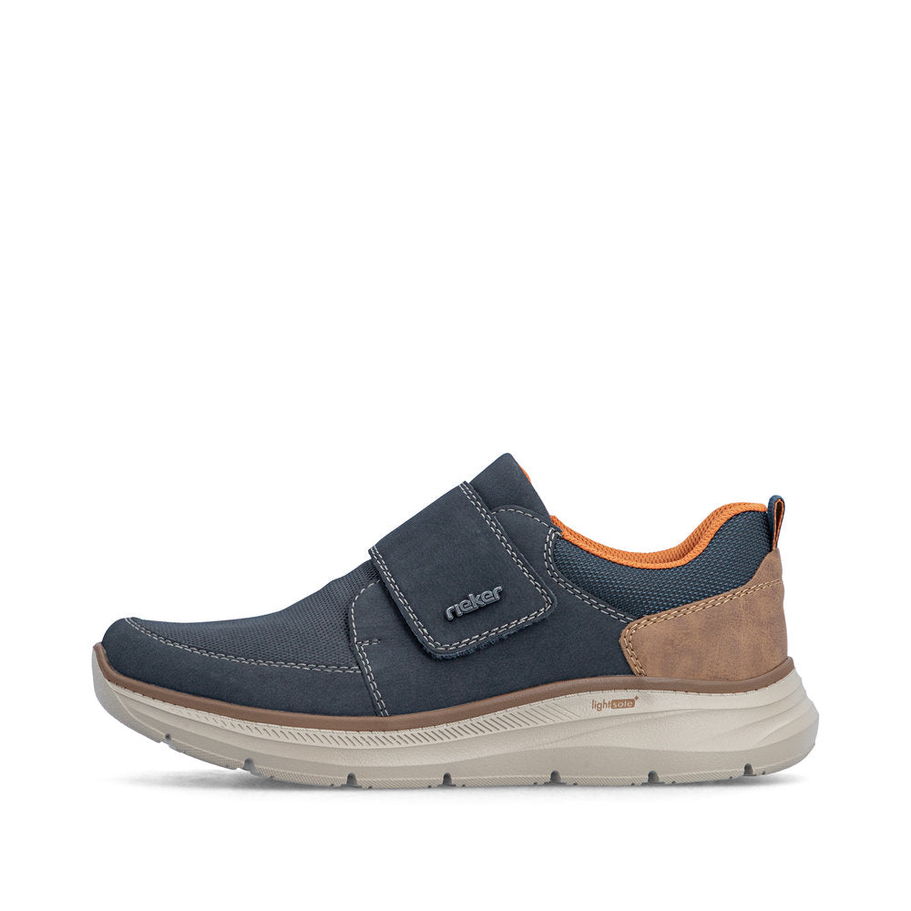 Rieker B1854-14 Mens Wide Navy Touch Fastening Shoes