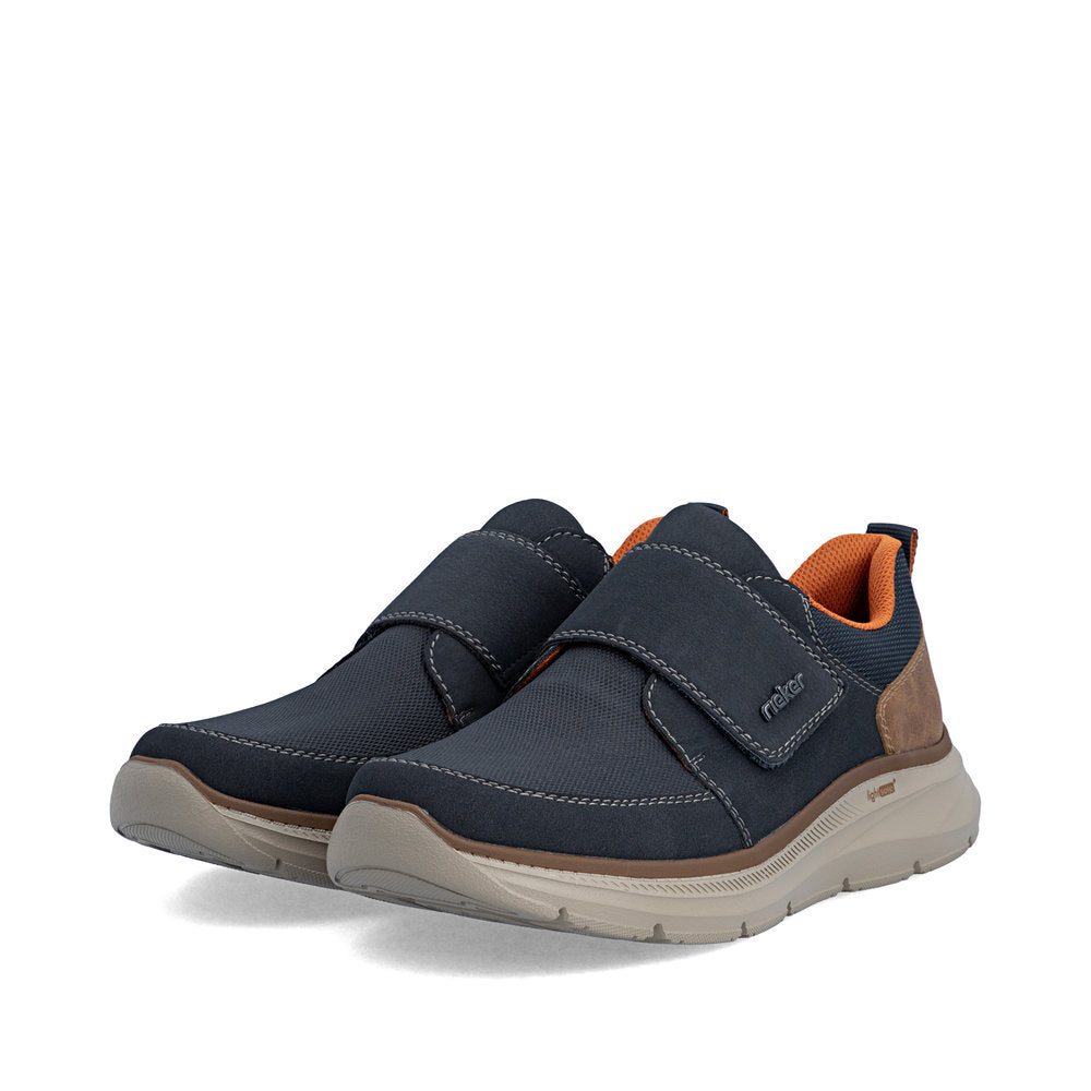 Rieker B1854-14 Mens Wide Navy Touch Fastening Shoes