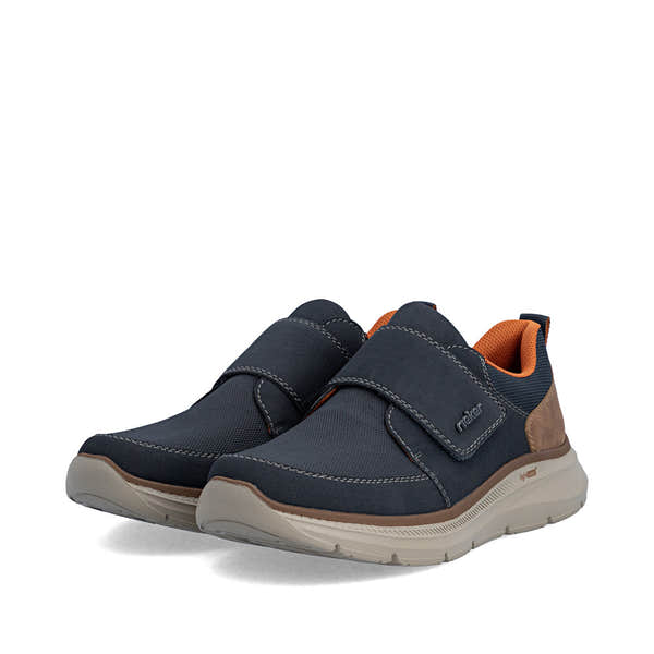 Rieker B1854-14 Mens Wide Navy Touch Fastening Shoes