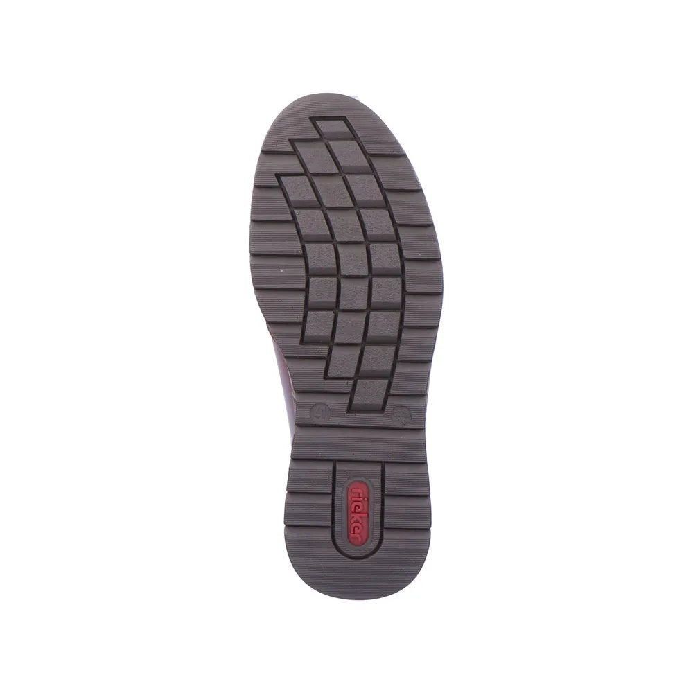 Rieker B2112-25 Mens Brown Leather Zip & Lace Shoes-elevate your sole