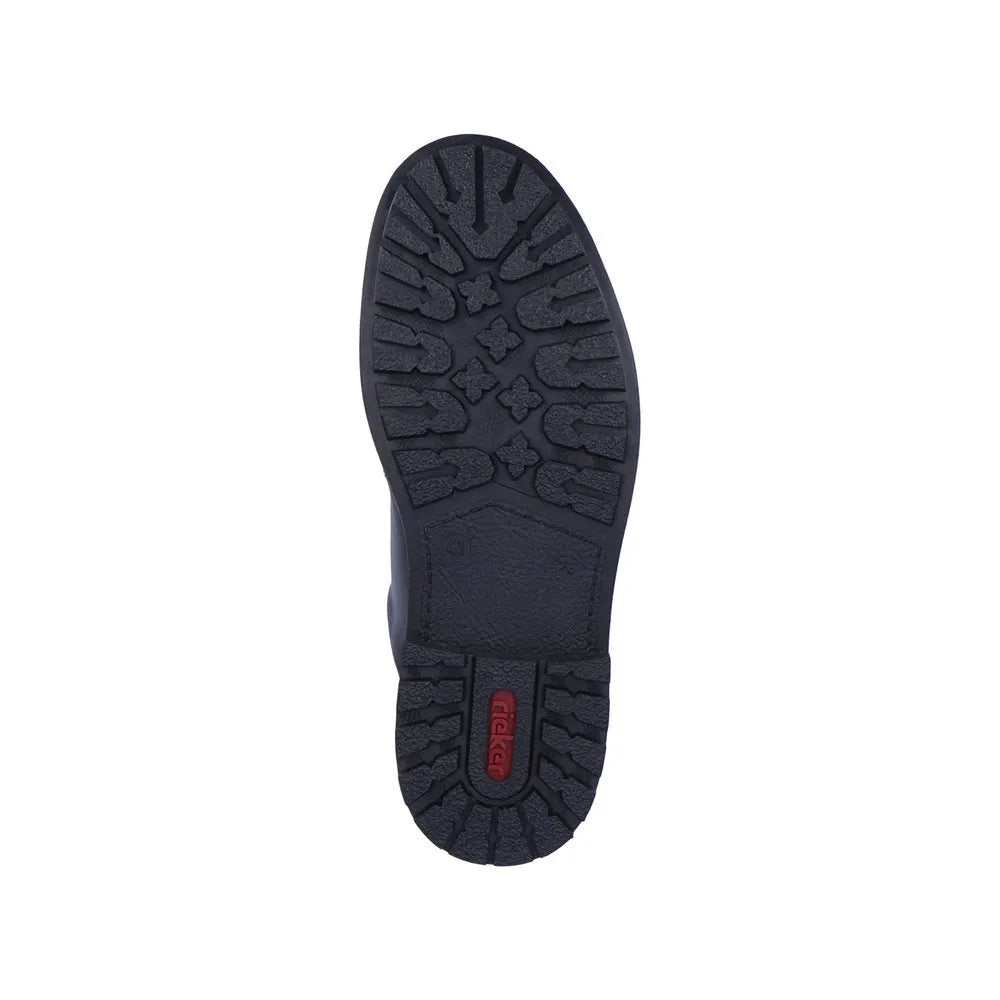 Rieker F4611-00 Mens Black Leather Water Resistant Lace Up Shoes-elevate your sole