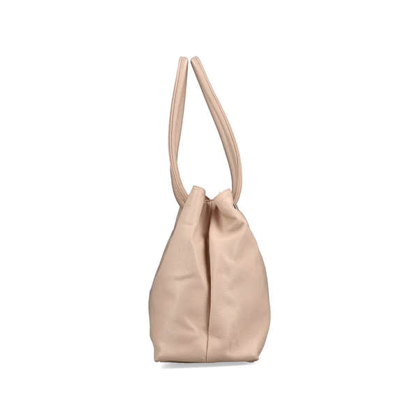 Rieker H1021-31 pink leather handbag with adjustable strap, stylish design, and spacious interior for everyday use.
