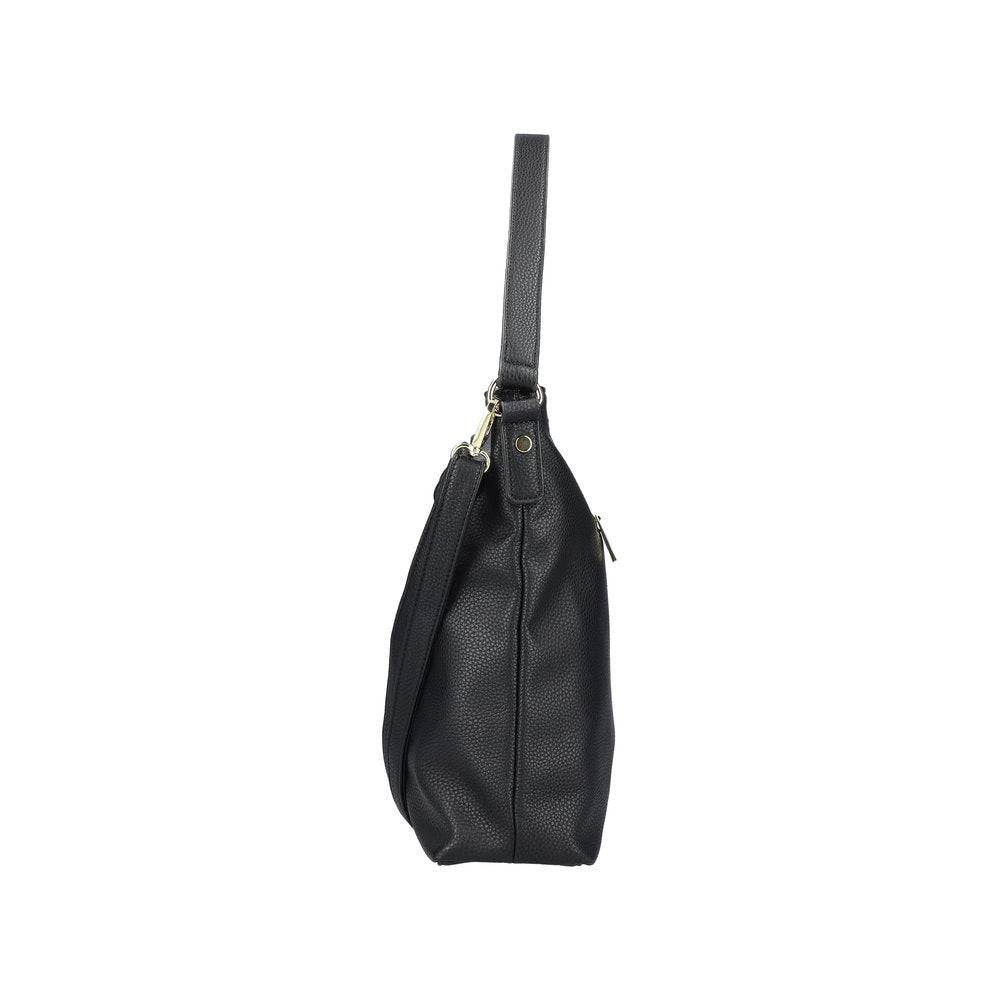 Rieker H1514-01 Ladies Black Handbag With Cross Over Black Strap-elevate your sole