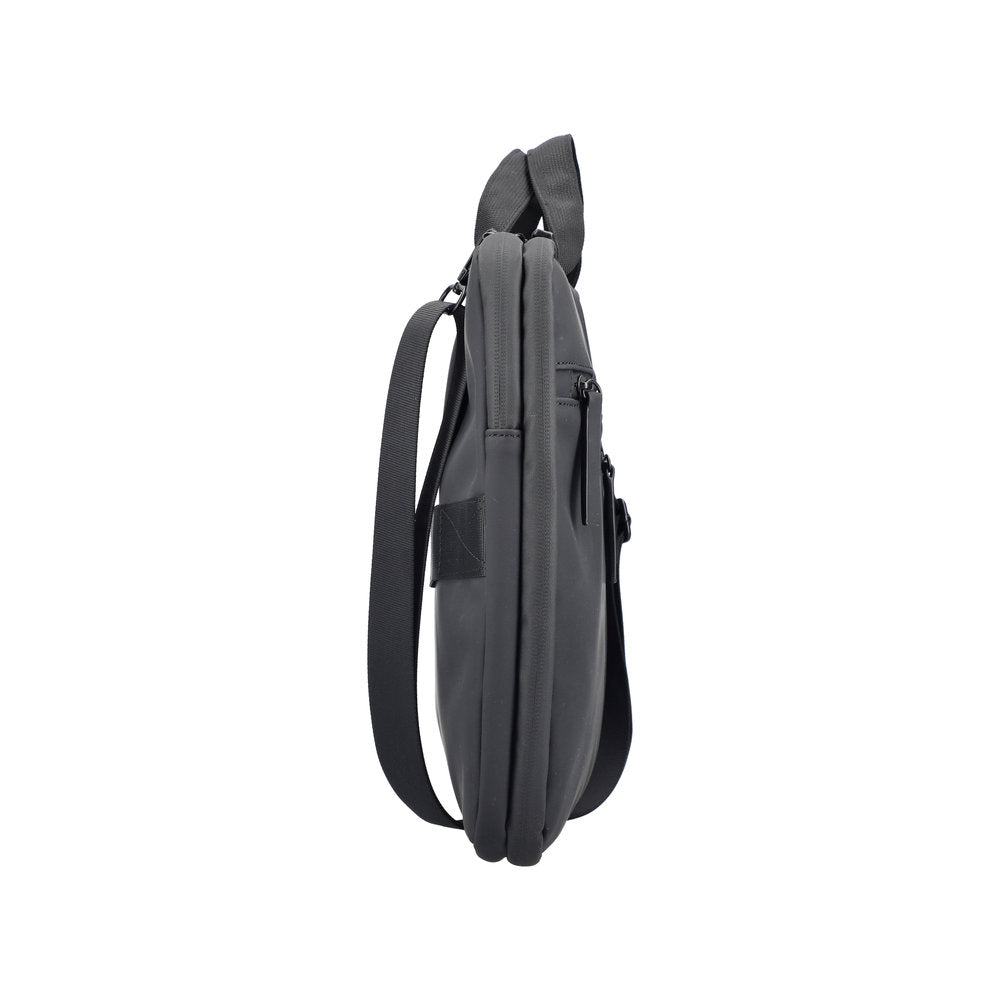 Rieker H5000-00 black business bag with multiple compartments, adjustable strap, and sleek design for professional use.