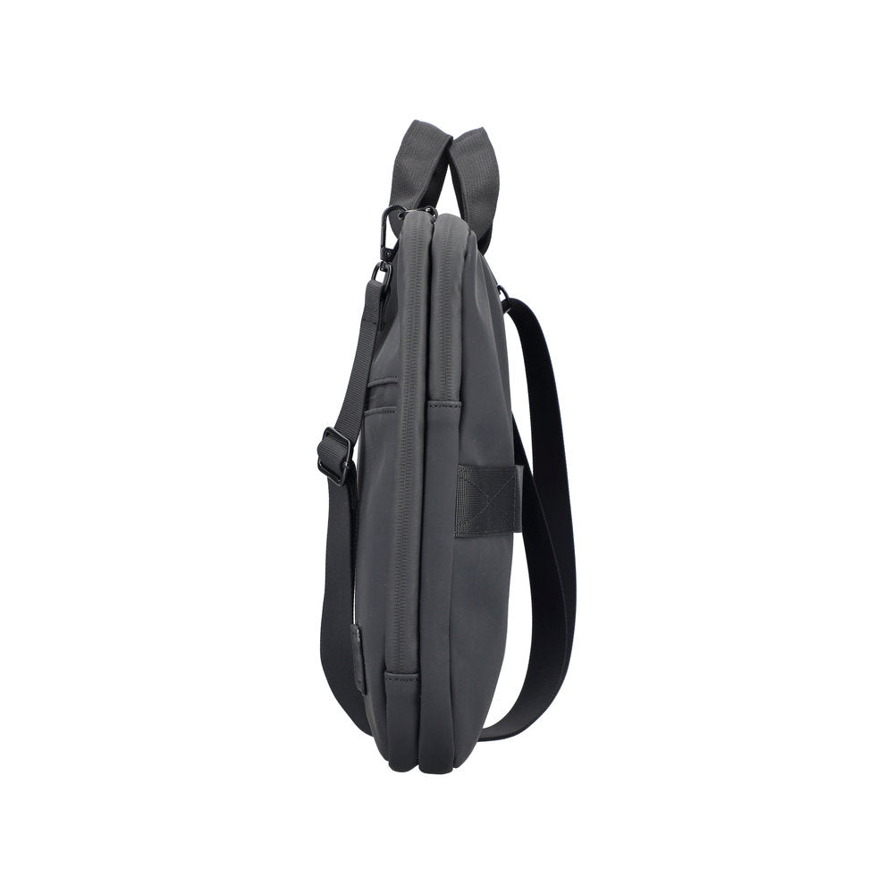 Rieker H5000-00 black business bag with adjustable strap, multiple compartments, and sleek design for professional use.