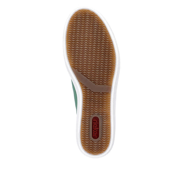 Rieker L59L1-52 Enya Ladies Green Leather Zip & Lace Shoes-elevate your sole