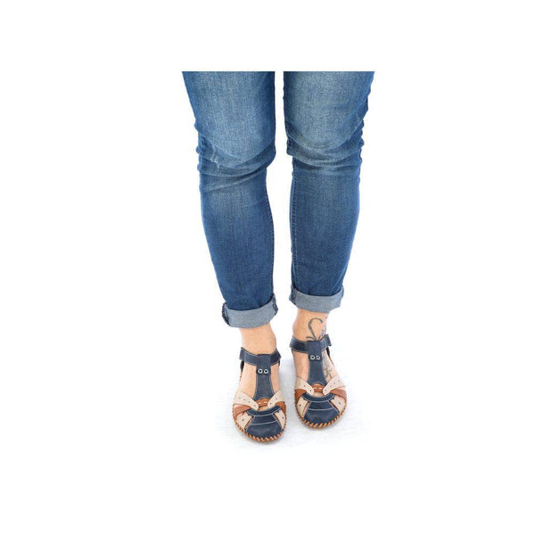 Rieker M1655-14 Ladies Navy Blue Synthetic Touch Fastening Shoes-elevate your sole