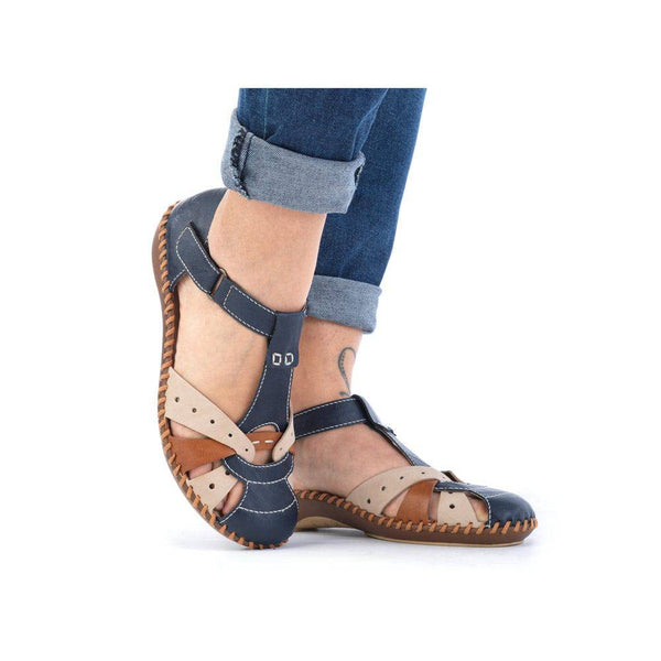 Rieker M1655-14 Ladies Navy Blue Synthetic Touch Fastening Shoes-elevate your sole