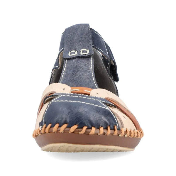 Rieker M1655-14 Ladies Navy Blue Synthetic Touch Fastening Shoes-elevate your sole