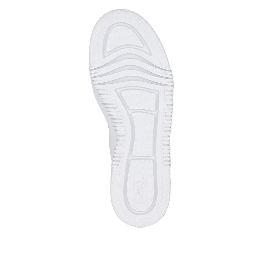 White and leopard print leather trainers with zip and lace-up front, rubber sole, and sporty style.