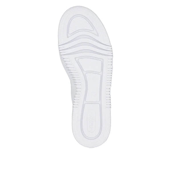 White and leopard print leather trainers with zip and lace-up front, rubber sole, and sporty style.