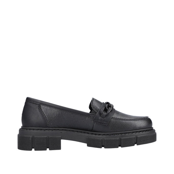 Rieker M3861-01 Ladies Black Slip On Shoes-elevate your sole