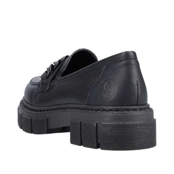 Rieker M3861-01 Ladies Black Slip On Shoes-elevate your sole