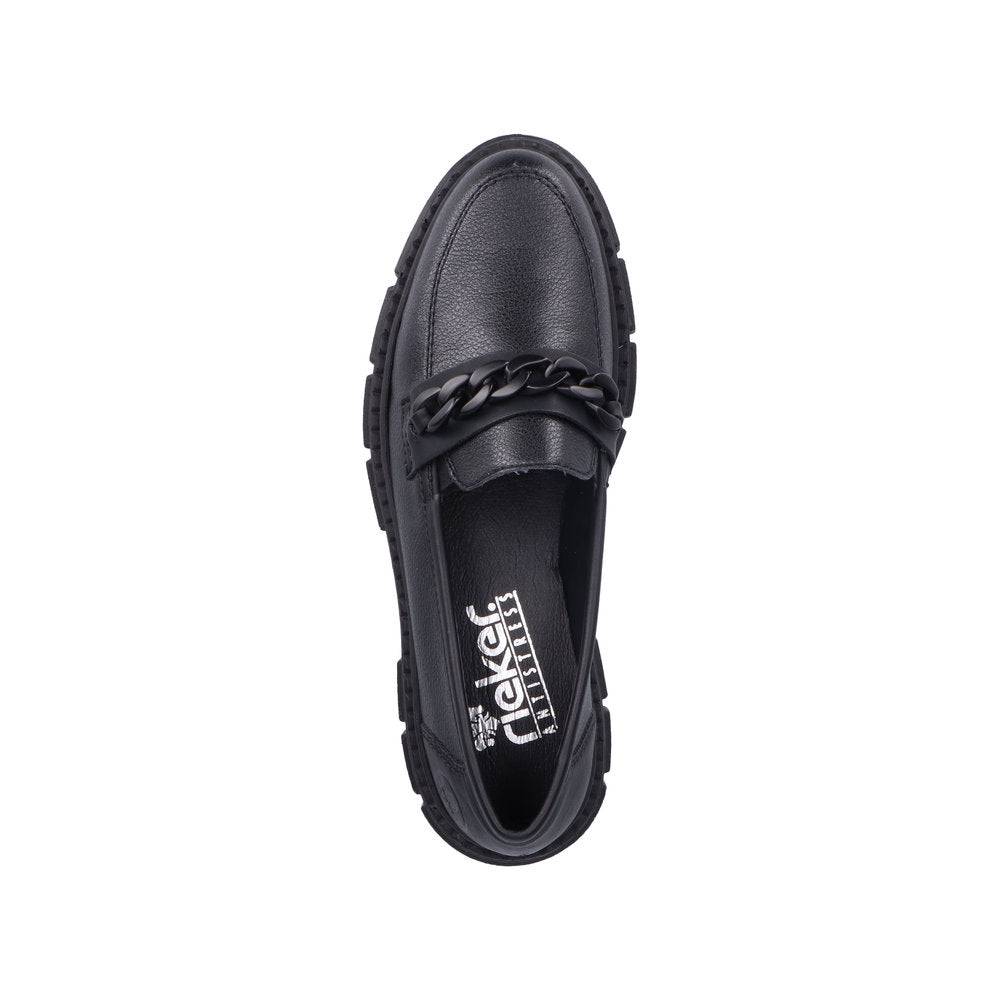 Rieker M3861-01 Ladies Black Slip On Shoes-elevate your sole