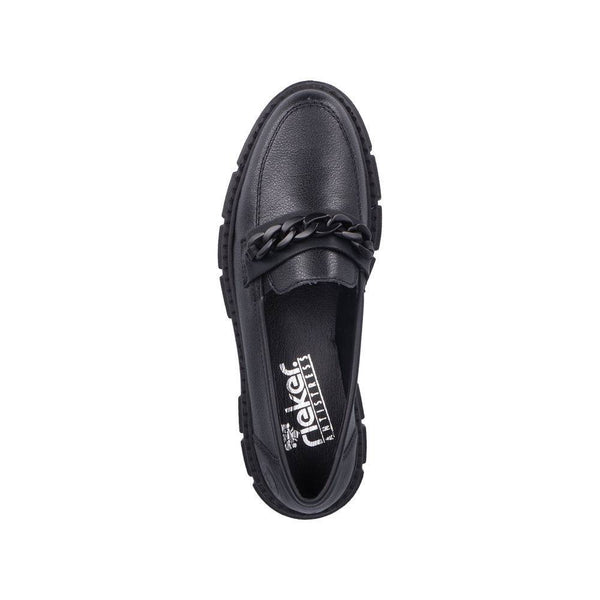 Rieker M3861-01 Ladies Black Slip On Shoes-elevate your sole