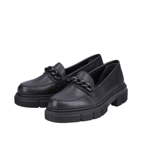 Rieker M3861-01 Ladies Black Slip On Shoes-elevate your sole