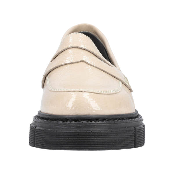 Rieker M3862-61 Ladies Cream Slip On Shoes-elevate your sole