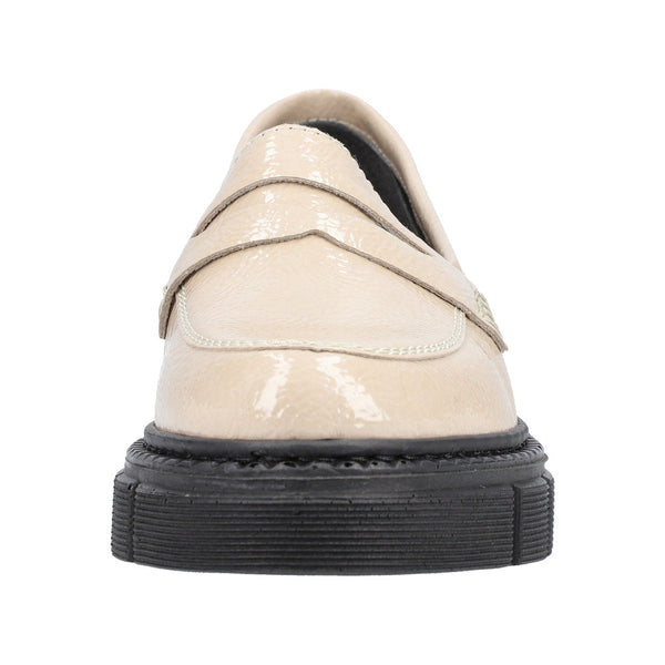 Rieker M3862-61 Ladies Cream Slip On Shoes-elevate your sole