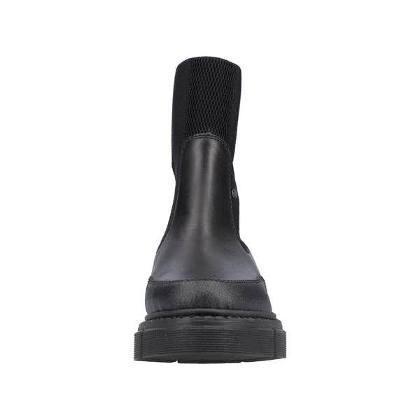 Rieker M3872-00 Ladies Black Pull On Ankle Boots-elevate your sole