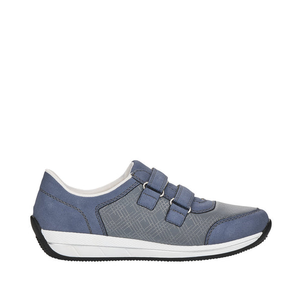 Rieker N1168-14 Ladies Jeans Blue Textile Touch Fastening Shoes-elevate your sole