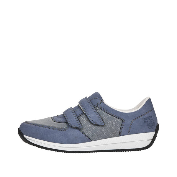 Rieker N1168-14 Ladies Jeans Blue Textile Touch Fastening Shoes-elevate your sole