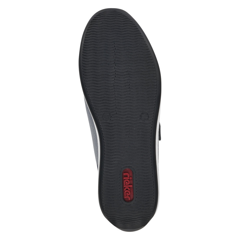 Rieker N1168-14 Ladies Jeans Blue Textile Touch Fastening Shoes-elevate your sole