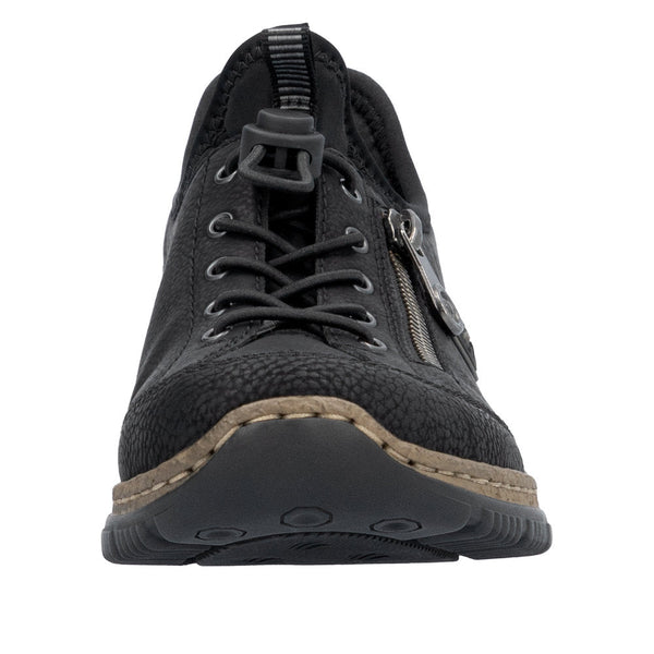 Rieker N3267-01 Ladies Black Hands Free Slip On Shoes-elevate your sole