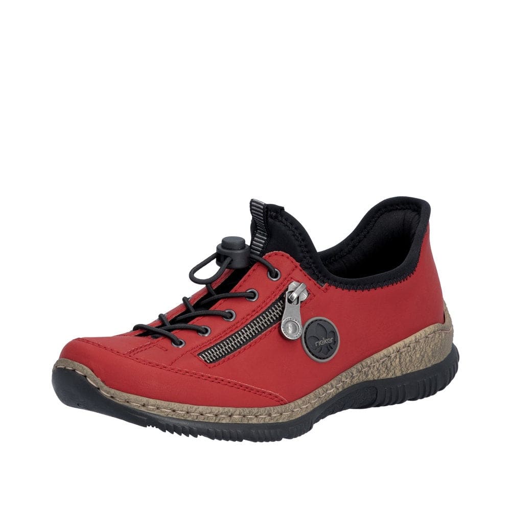 Rieker N3267-33 Ladies Red Hands Free Slip On Shoes-elevate your sole
