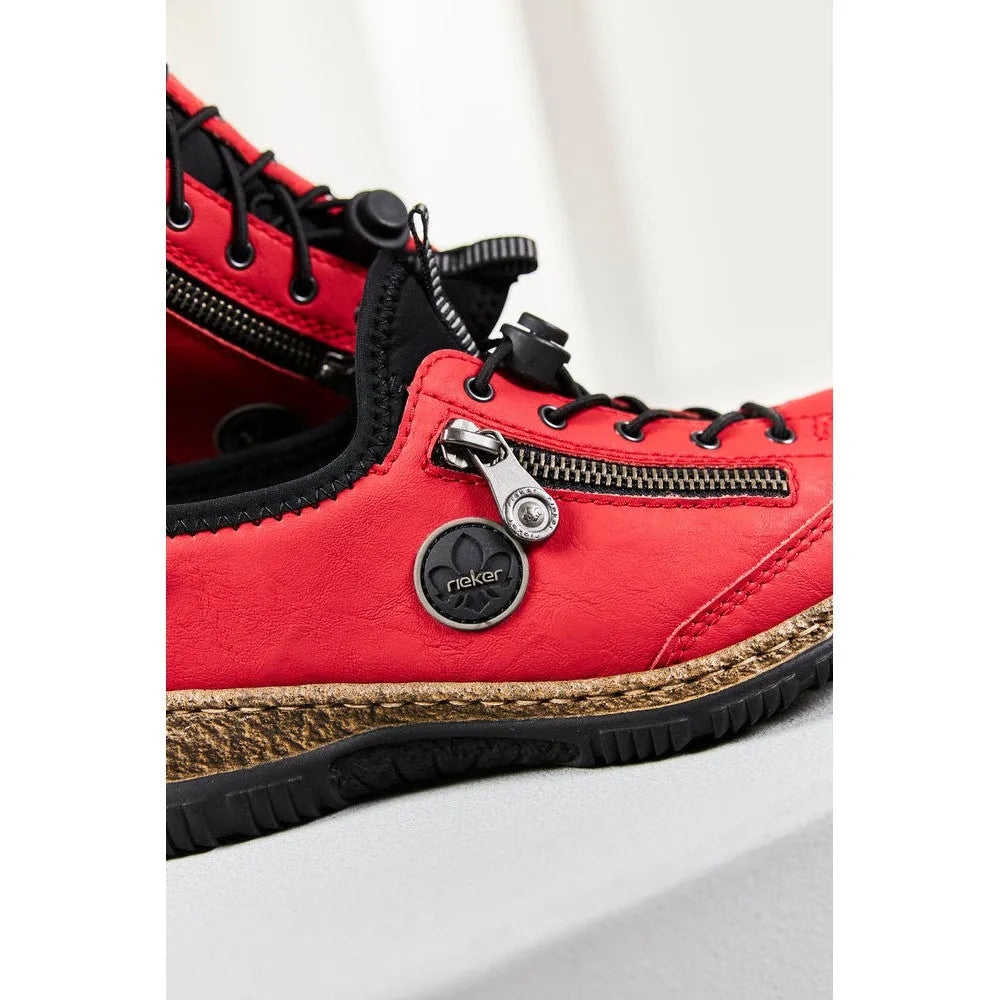 Rieker N3267-33 Ladies Red Hands Free Slip On Shoes-elevate your sole
