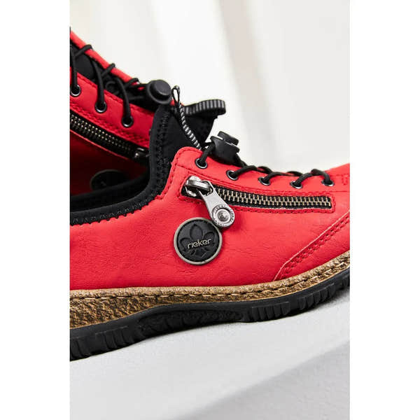 Rieker N3267-33 Ladies Red Hands Free Slip On Shoes-elevate your sole