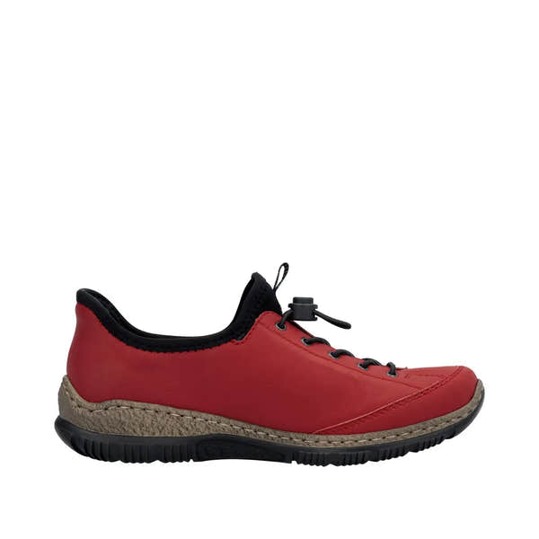 Rieker N3267-33 Ladies Red Hands Free Slip On Shoes-elevate your sole