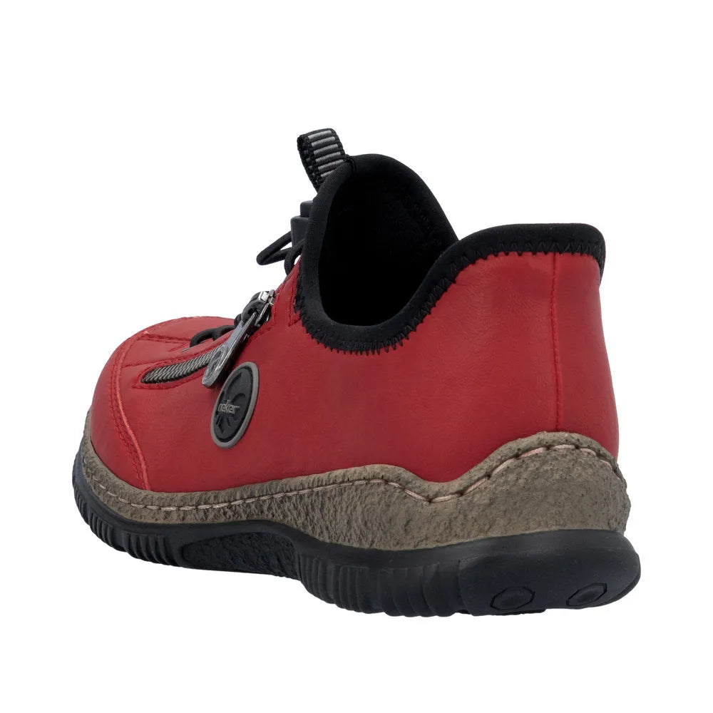 Rieker N3267-33 Ladies Red Hands Free Slip On Shoes-elevate your sole