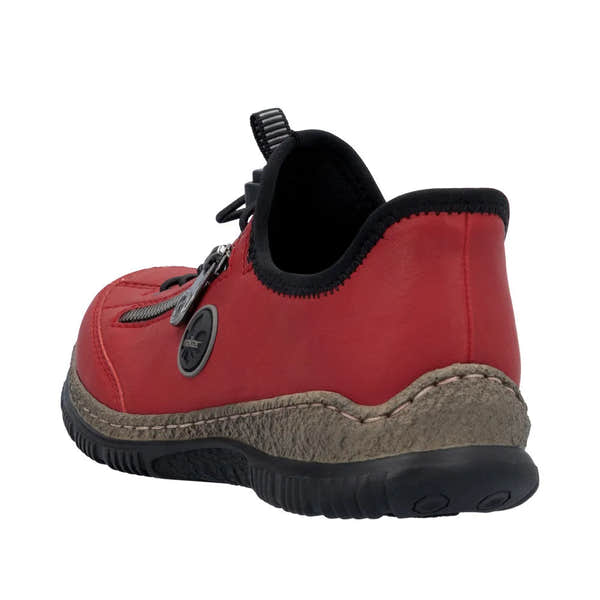 Rieker N3267-33 Ladies Red Hands Free Slip On Shoes-elevate your sole