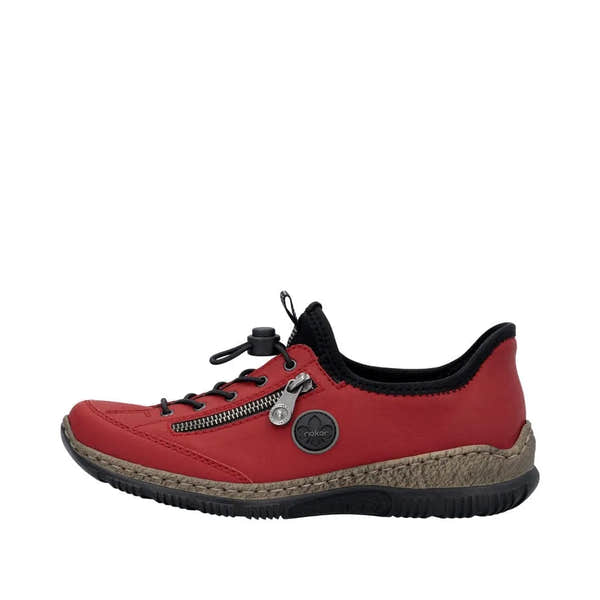 Rieker N3267-33 Ladies Red Hands Free Slip On Shoes-elevate your sole