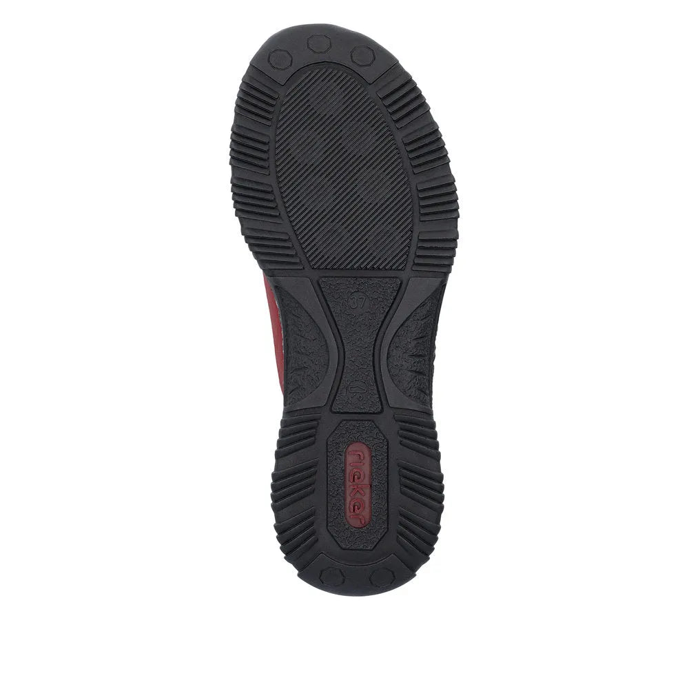 Rieker N3267-33 Ladies Red Hands Free Slip On Shoes-elevate your sole