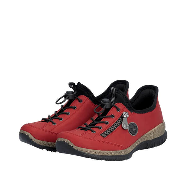 Rieker N3267-33 Ladies Red Hands Free Slip On Shoes-elevate your sole