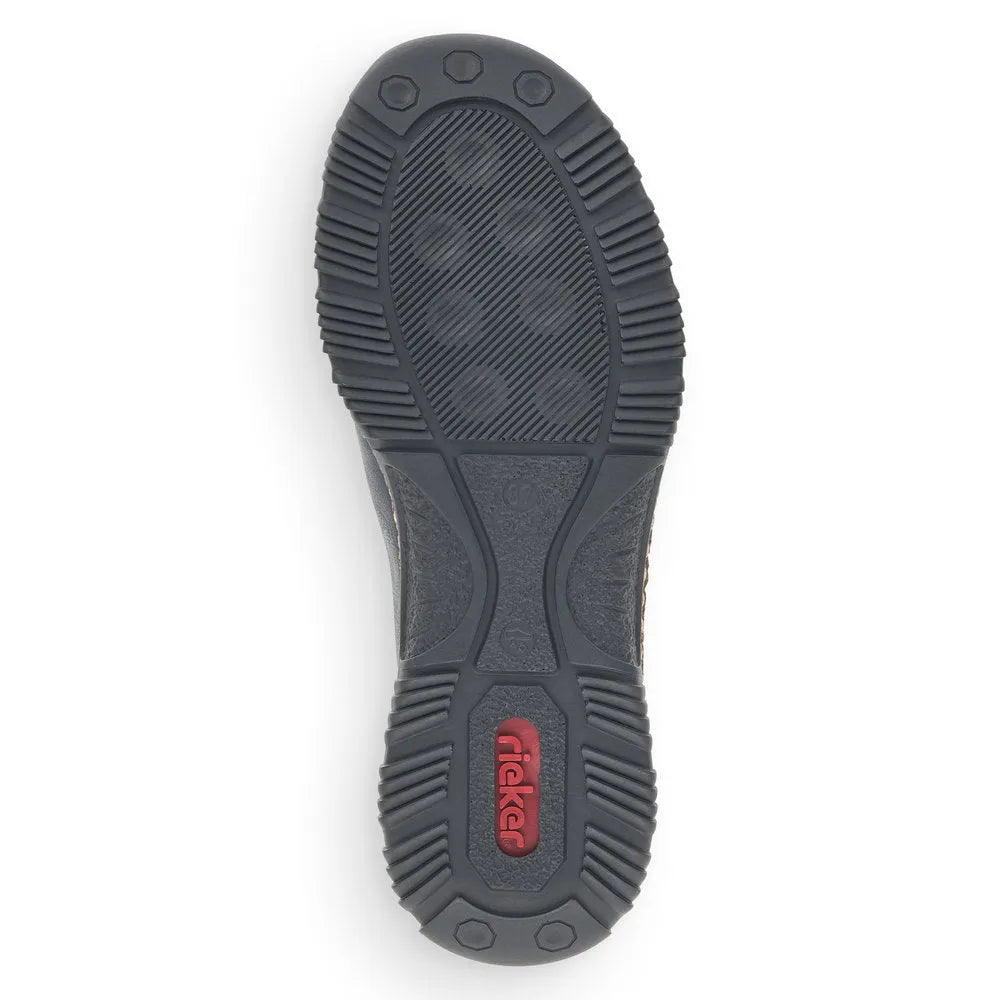 Rieker N3271-35 Ladies Blue Combination Slip On Shoes-elevate your sole