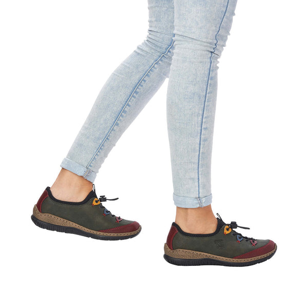 Rieker N3271-54 Ladies Forest Green Slip On Shoes-elevate your sole