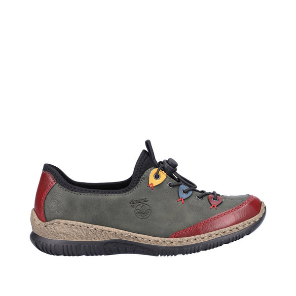 Rieker N3271-54 Ladies Forest Green Slip On Shoes-elevate your sole