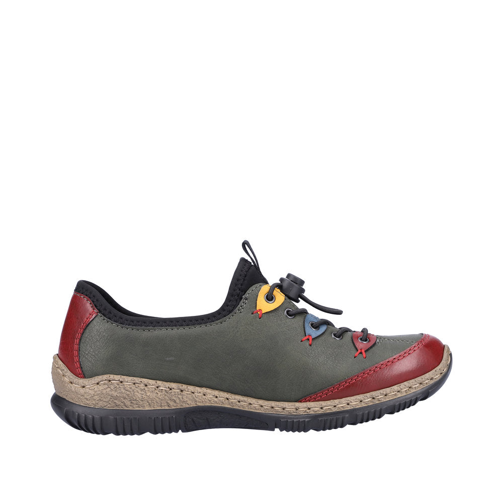 Rieker N3271-54 Ladies Forest Green Slip On Shoes-elevate your sole