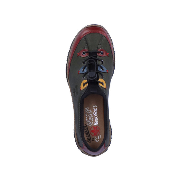 Rieker N3271-54 Ladies Forest Green Slip On Shoes-elevate your sole