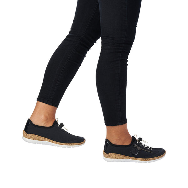 Rieker N4263-14 Ladies Navy Sporty Slip on Shoes - elevate your sole