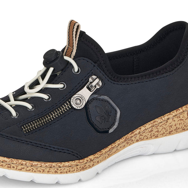 Rieker N4263-14 Ladies Navy Sporty Slip on Shoes - elevate your sole