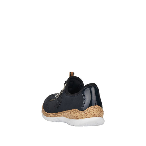 Rieker N4263-14 Ladies Navy Sporty Slip on Shoes - elevate your sole