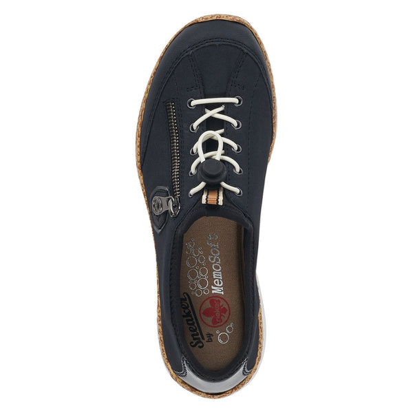 Rieker N4263-14 Ladies Navy Sporty Slip on Shoes - elevate your sole