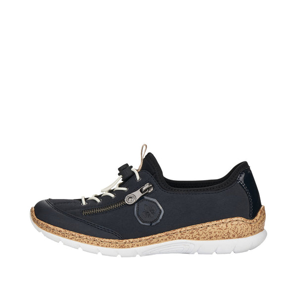 Rieker N4263-14 Ladies Navy Sporty Slip on Shoes - elevate your sole